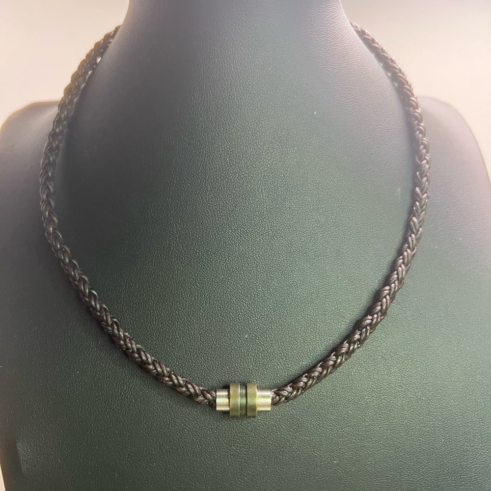 Urban Survival Gear Braided Leather Necklace 18” D13